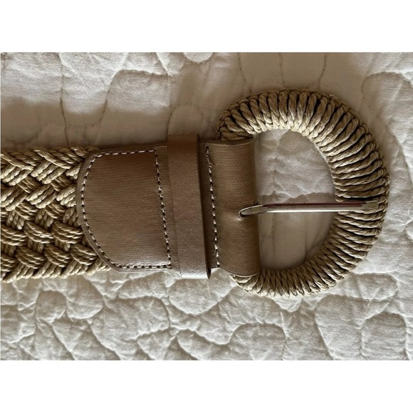 Susan Graver Woven Tan Belt - Picture 4 of 8